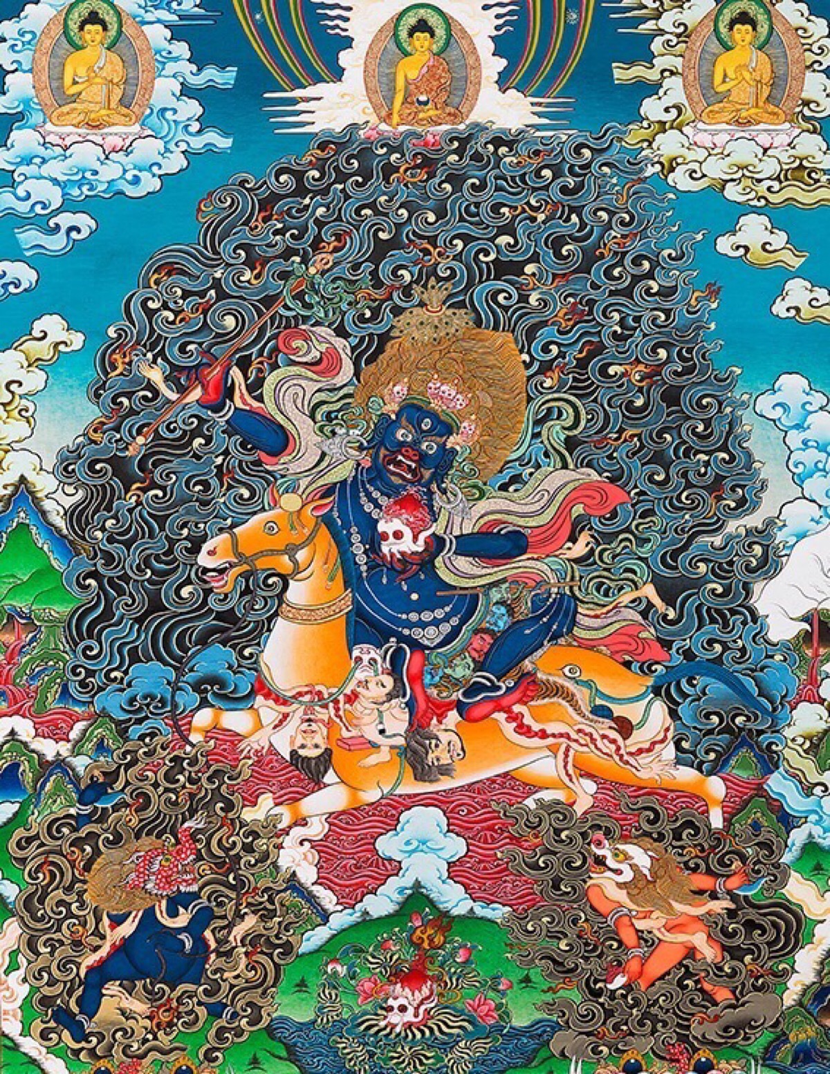 吉祥天母又称吉祥天女,是藏密护法神,尤其是女性主导命运的护法神.