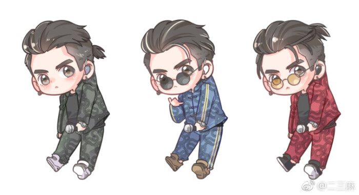 吴亦凡 手绘漫画 素描头像 卡通画