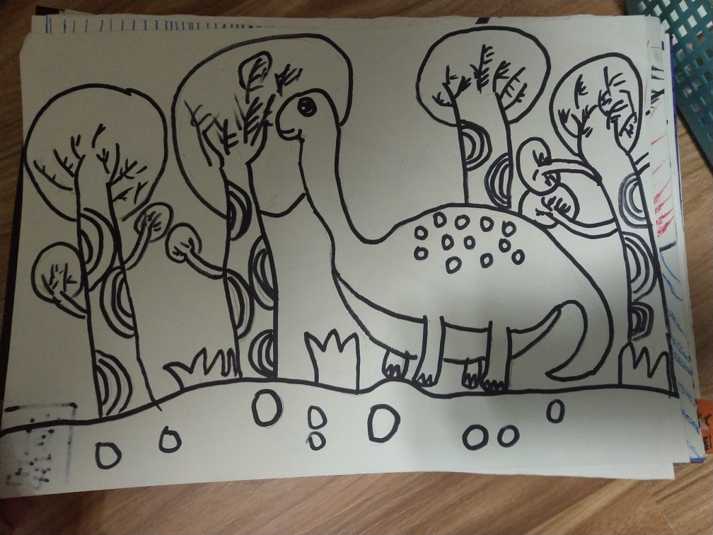 儿童画恐龙-堆糖,美好生活研究所
