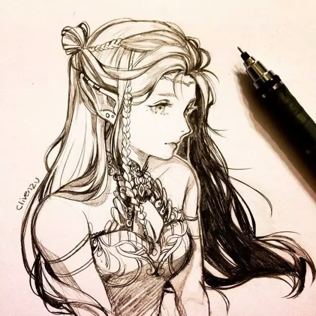 人物 素描 动漫