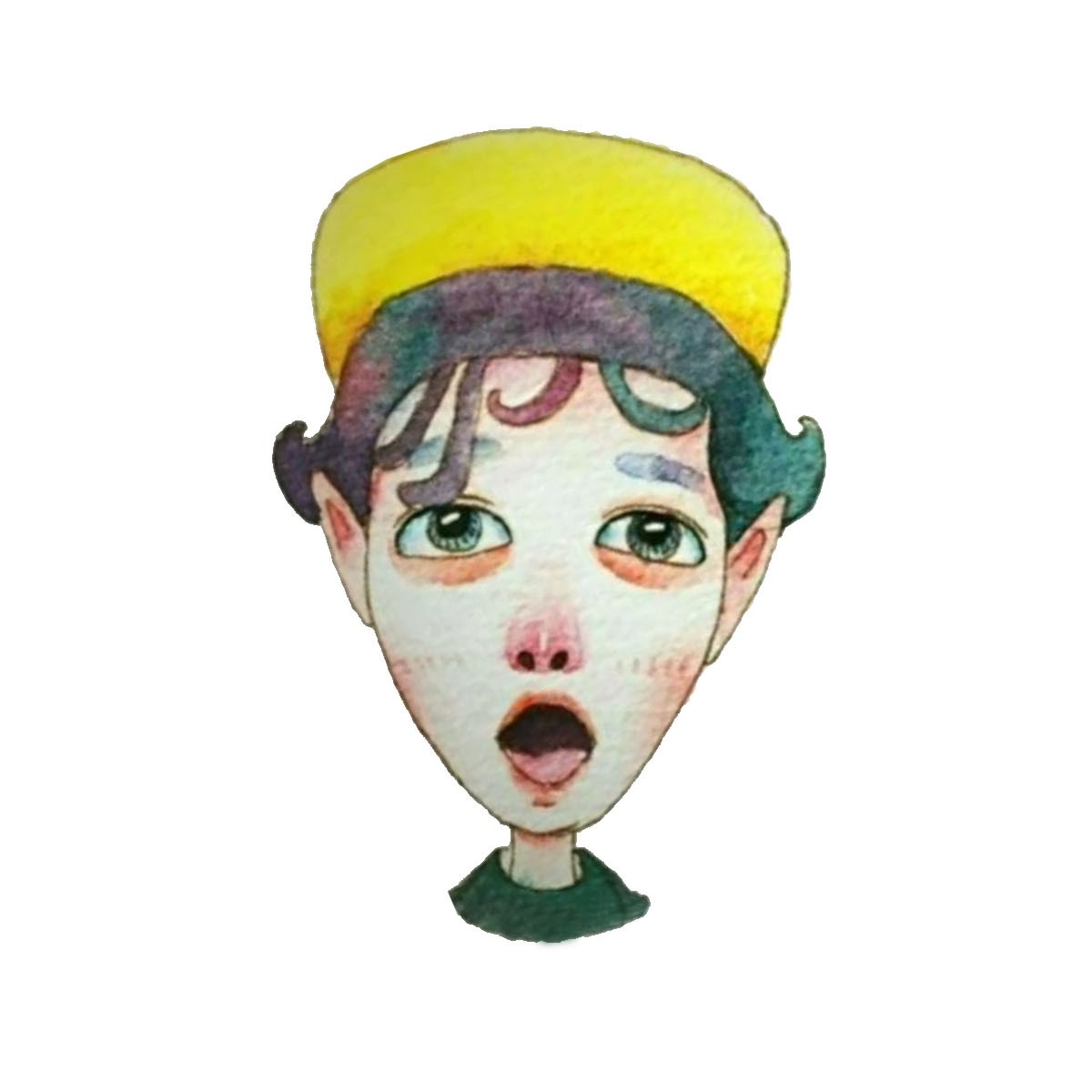 水彩画风 男头像 情侣头像