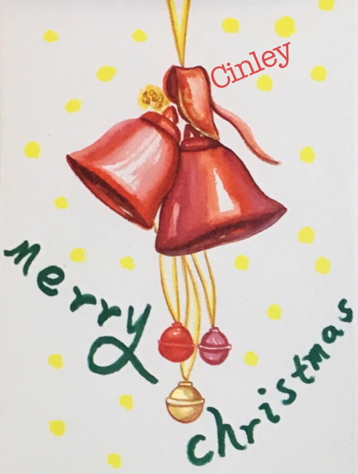 cinley 手绘圣诞贺卡