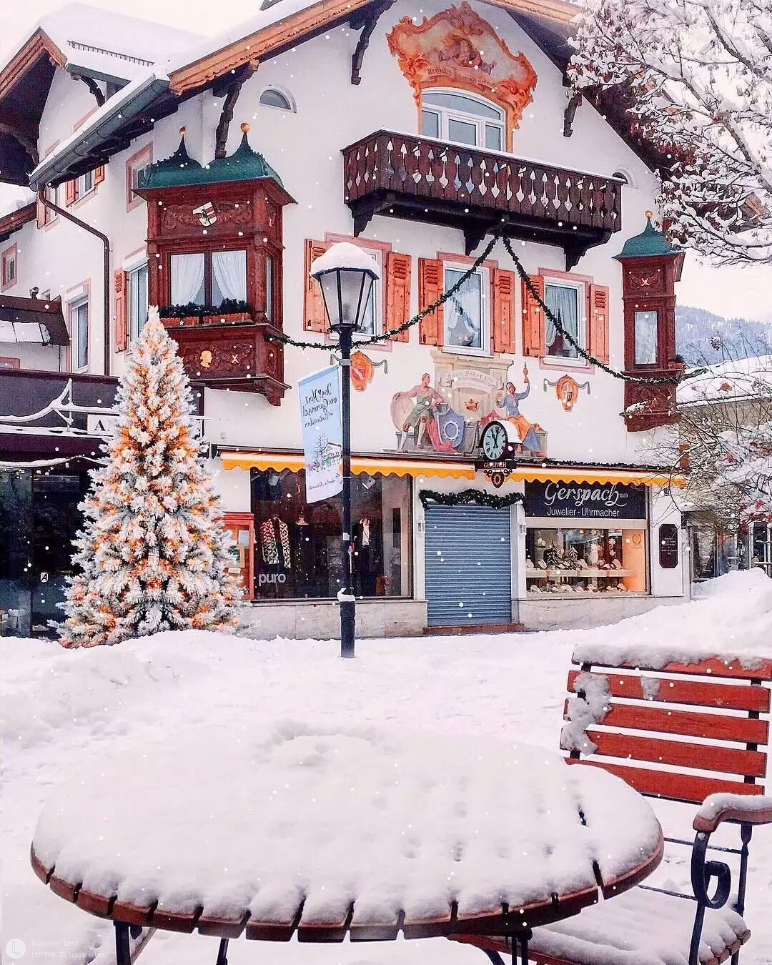 梦境入场券欧洲小镇圣诞的第一场雪