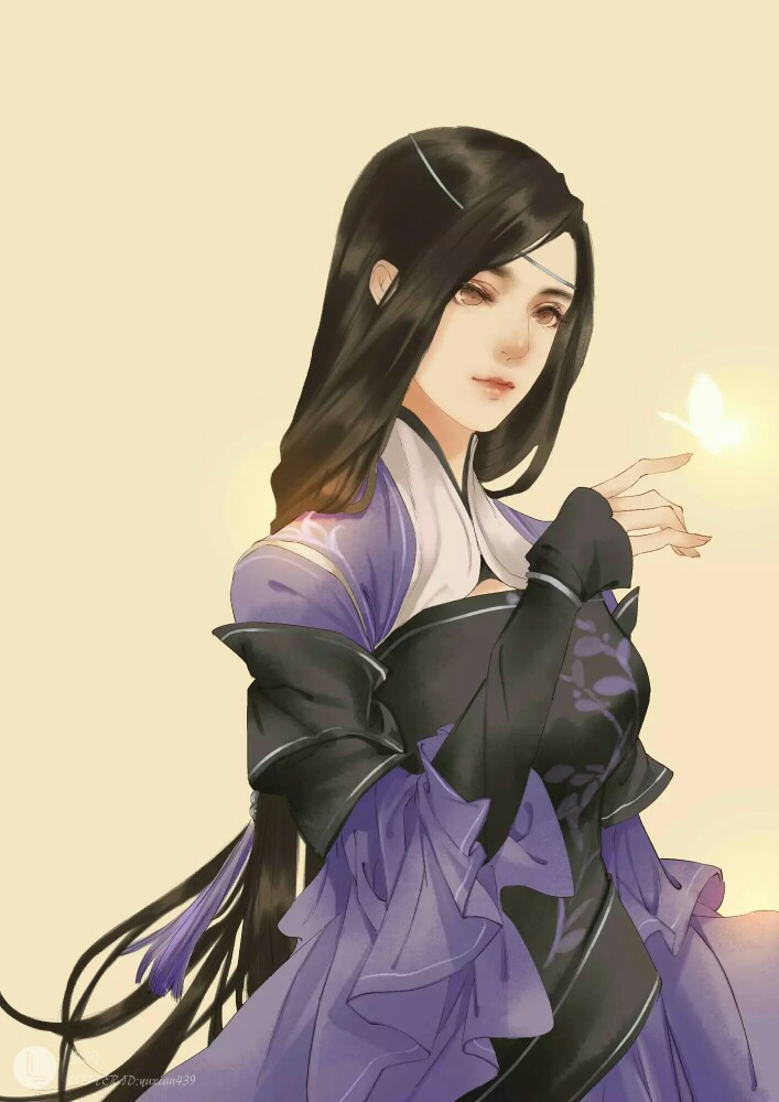 手绘古风女子剑网三·万花画师:鱼咸