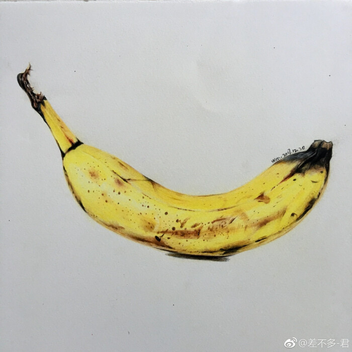 彩铅画:香蕉