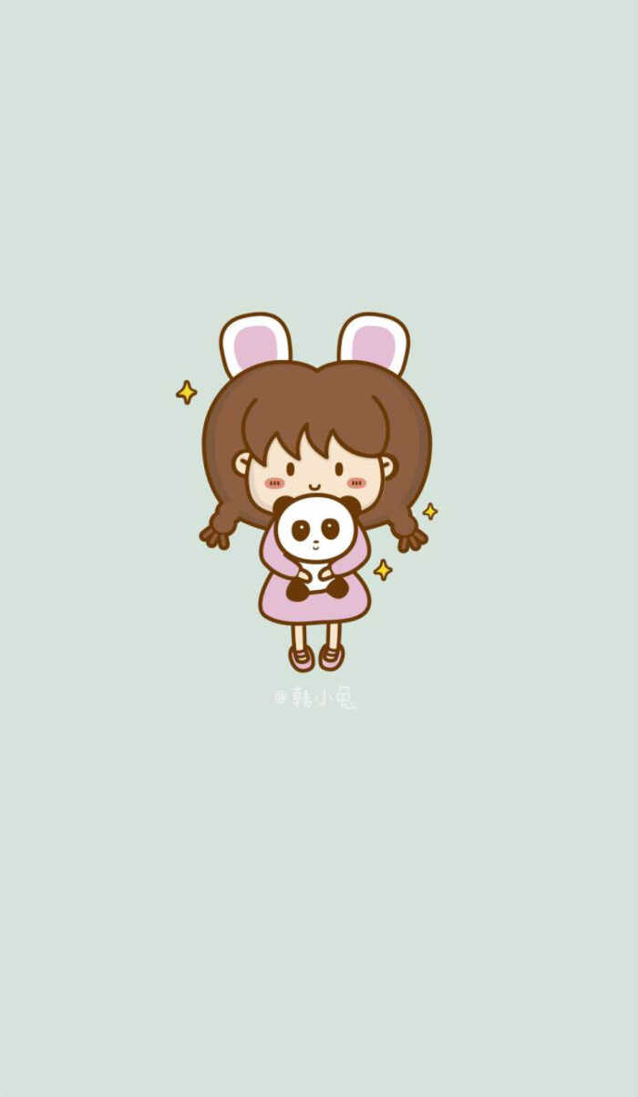 头像# #壁纸# #卡通# #萌萌哒# #小清新# #女生# #兔子# #月亮