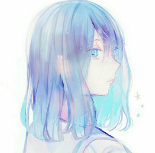 动漫 少女 头像 小清新 唯美 蓝色系