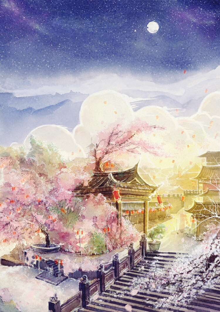 古风 插花 场景 [作者微博: 不语氏 ]