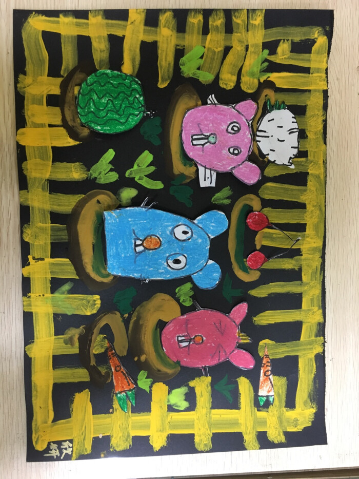 儿童画涂鸦班 打地鼠