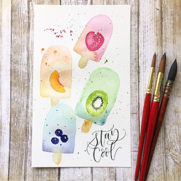 手账素材,小清新手绘~~ by jeshypark @小清新水彩插画