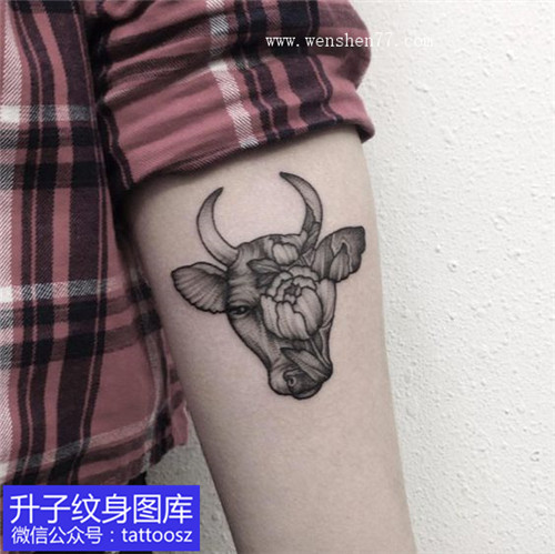 手臂牛头纹身图案 #重庆纹身##纹身##刺青##tattoo##升子刺青##解放碑