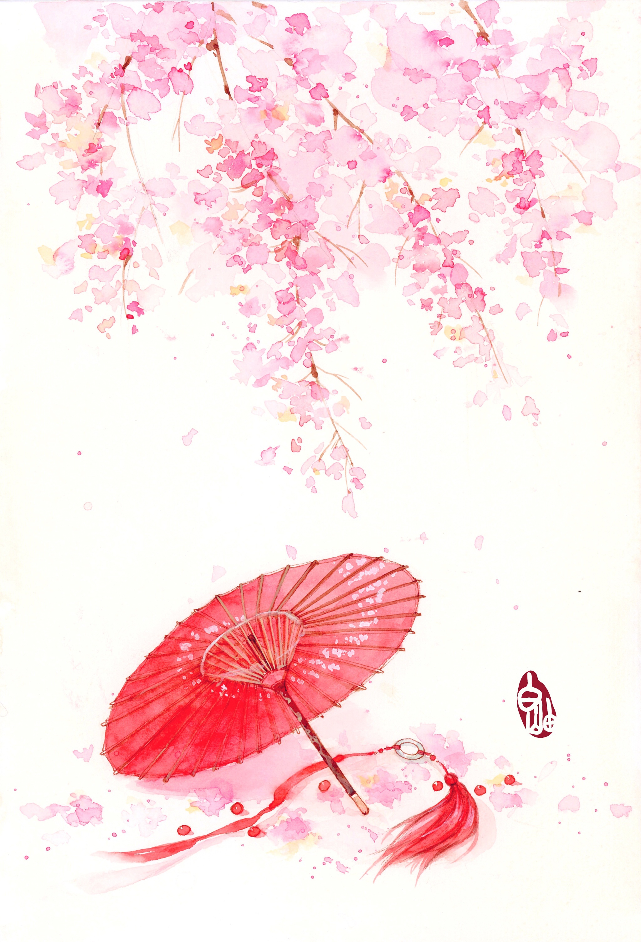 古风水彩素材 〕 作者" 白岫