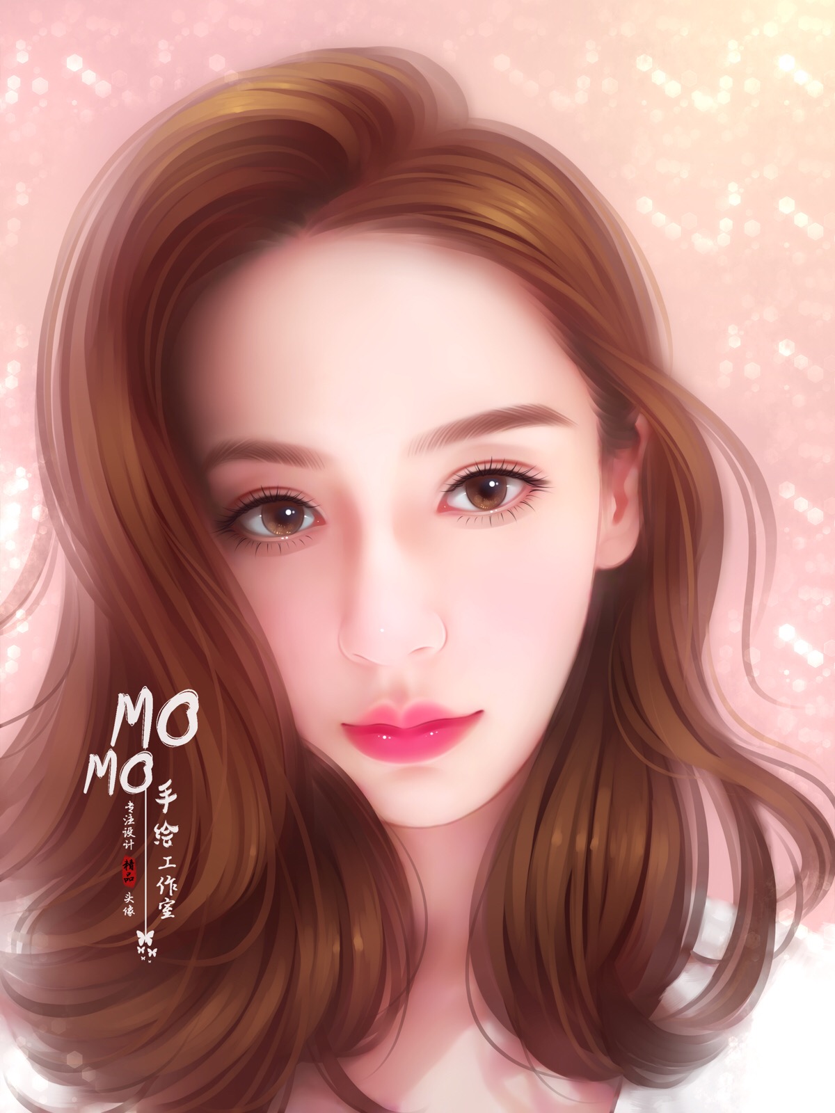 angelababy 杨颖 明星照片转手绘 头像 壁纸 momo手绘工作室