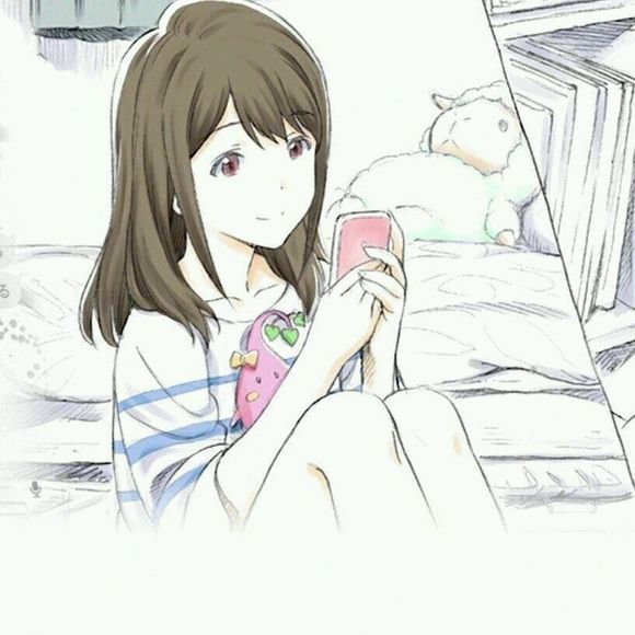 动漫情侣头像 月色真美 狗粮真甜