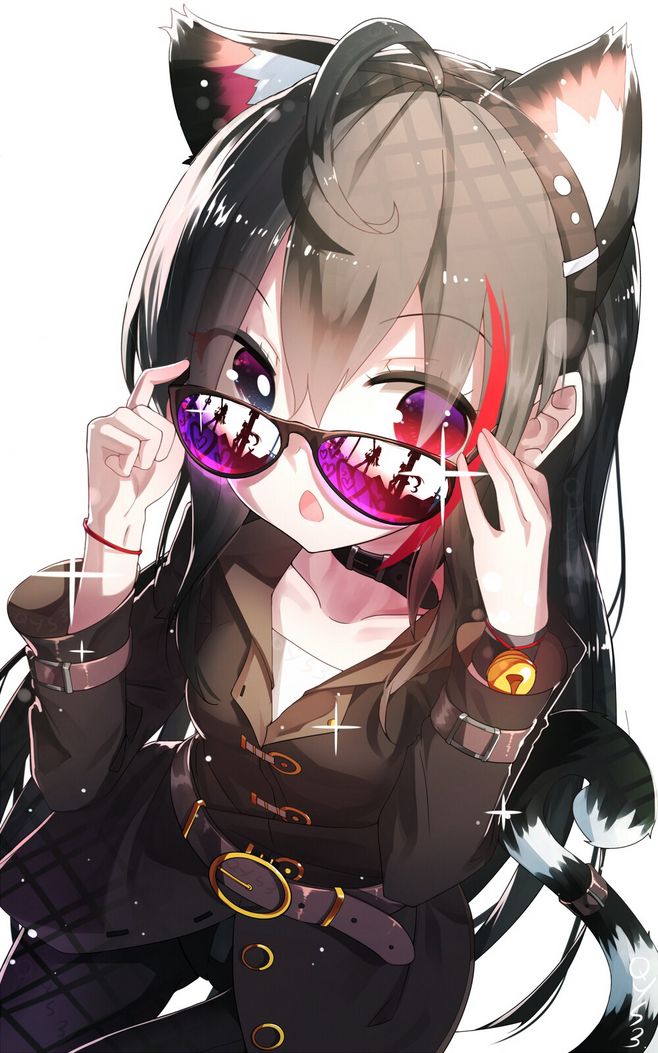 猫耳系帅气少女 墨镜