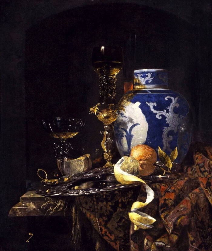17世纪荷兰黄金时代的画家Willem Kalf的静…-