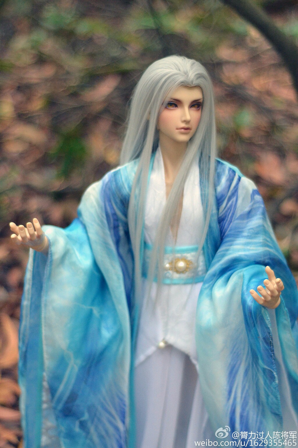 白泽〕古风美男 银发 sd娃娃 bjd 玩具 人偶 壁纸 萌物 精致