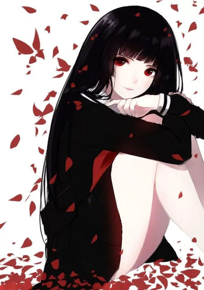 二次元 黑色 少女 动漫