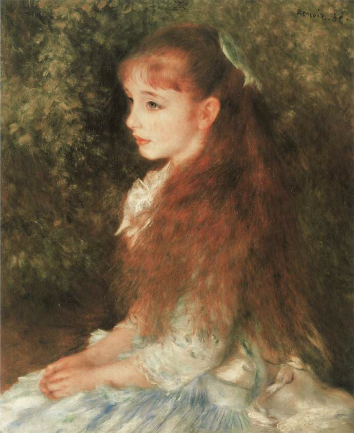 《康达维斯小姐的画像》 ,法国印象派画家皮埃尔·奥古斯特·雷诺阿