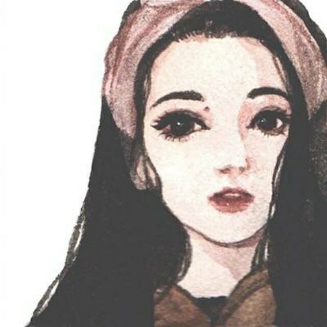 白色,女神,女头像,手绘