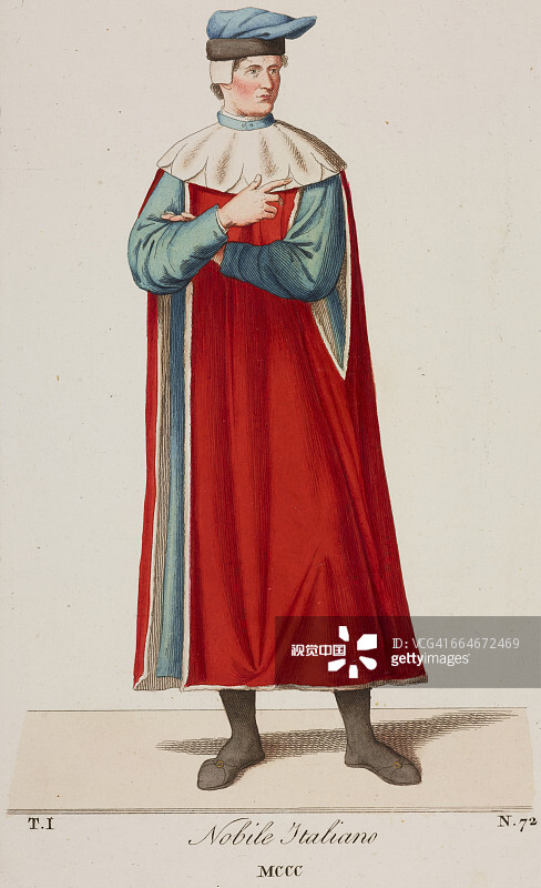 14世纪左右意大利服装 历史 衣服 男装女装