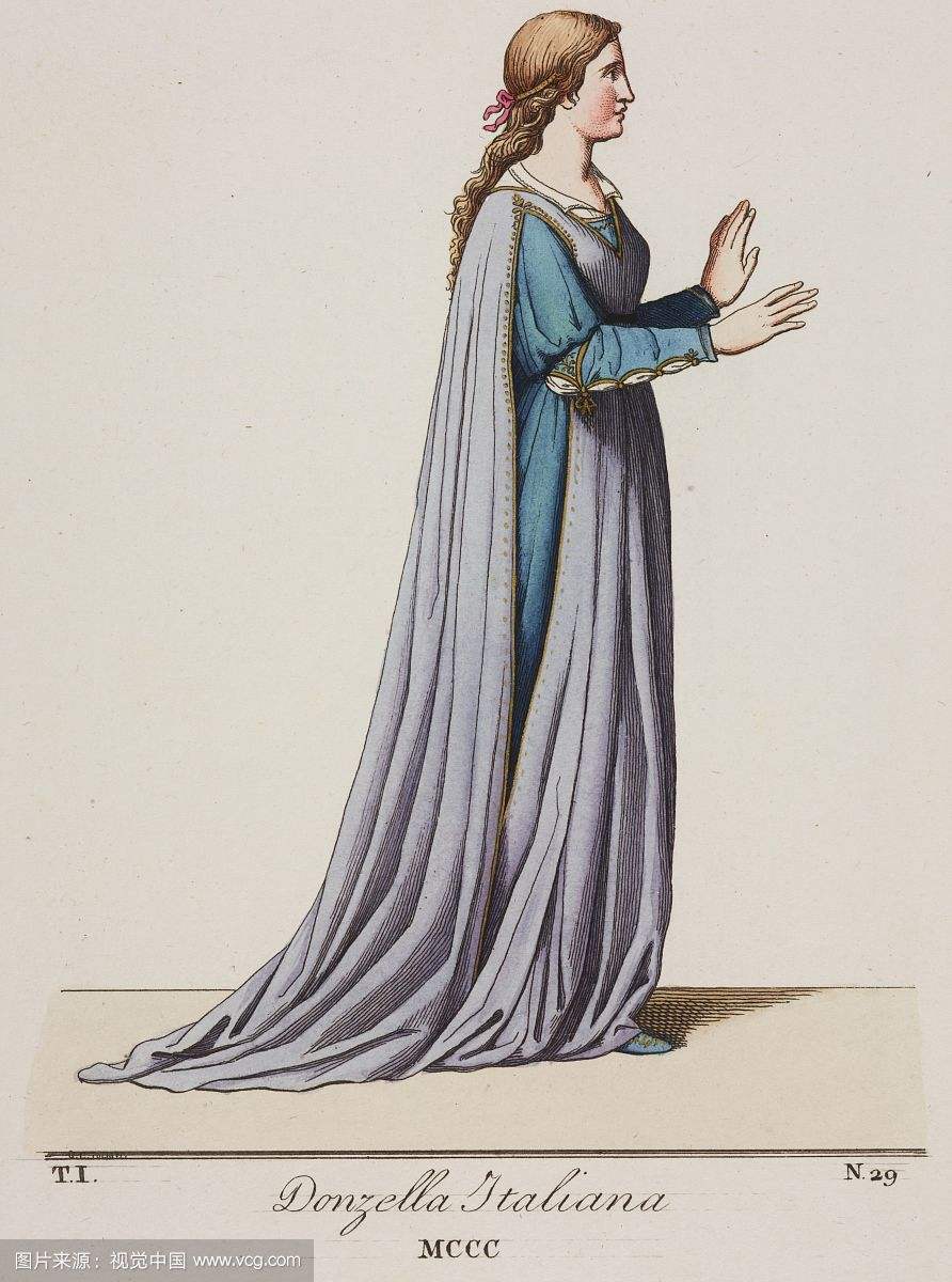14世纪左右意大利服装 历史 衣服 男装女装