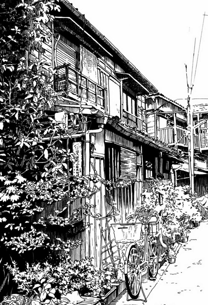 场景,黑白,漫画