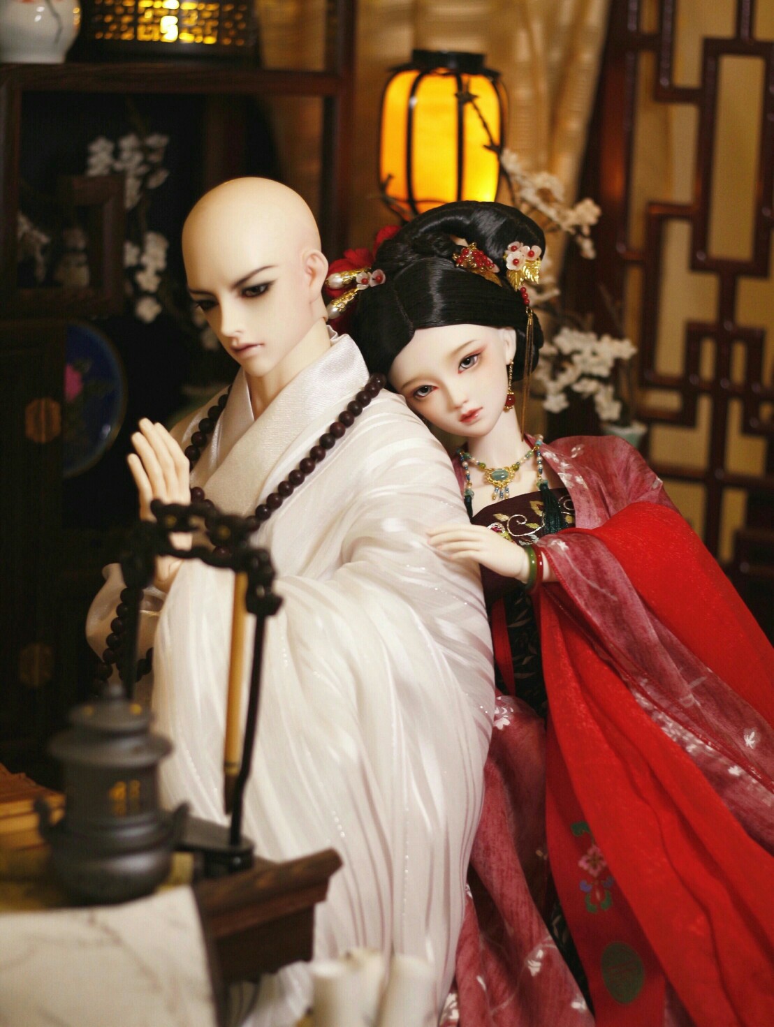 古风恋人 sd娃娃 bjd 玩具 人偶 壁纸 萌物