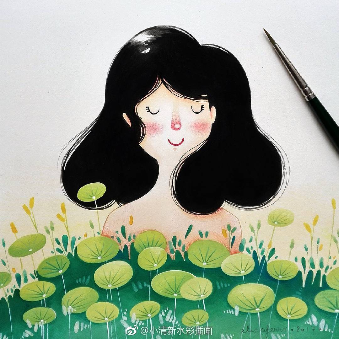 小清新水彩画