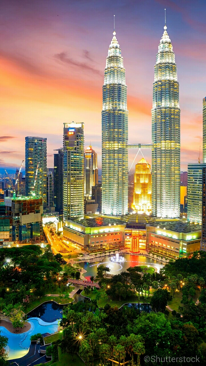 马来西亚国家石油公司双子塔是目前全世界最高的两座相连建筑物, 88层