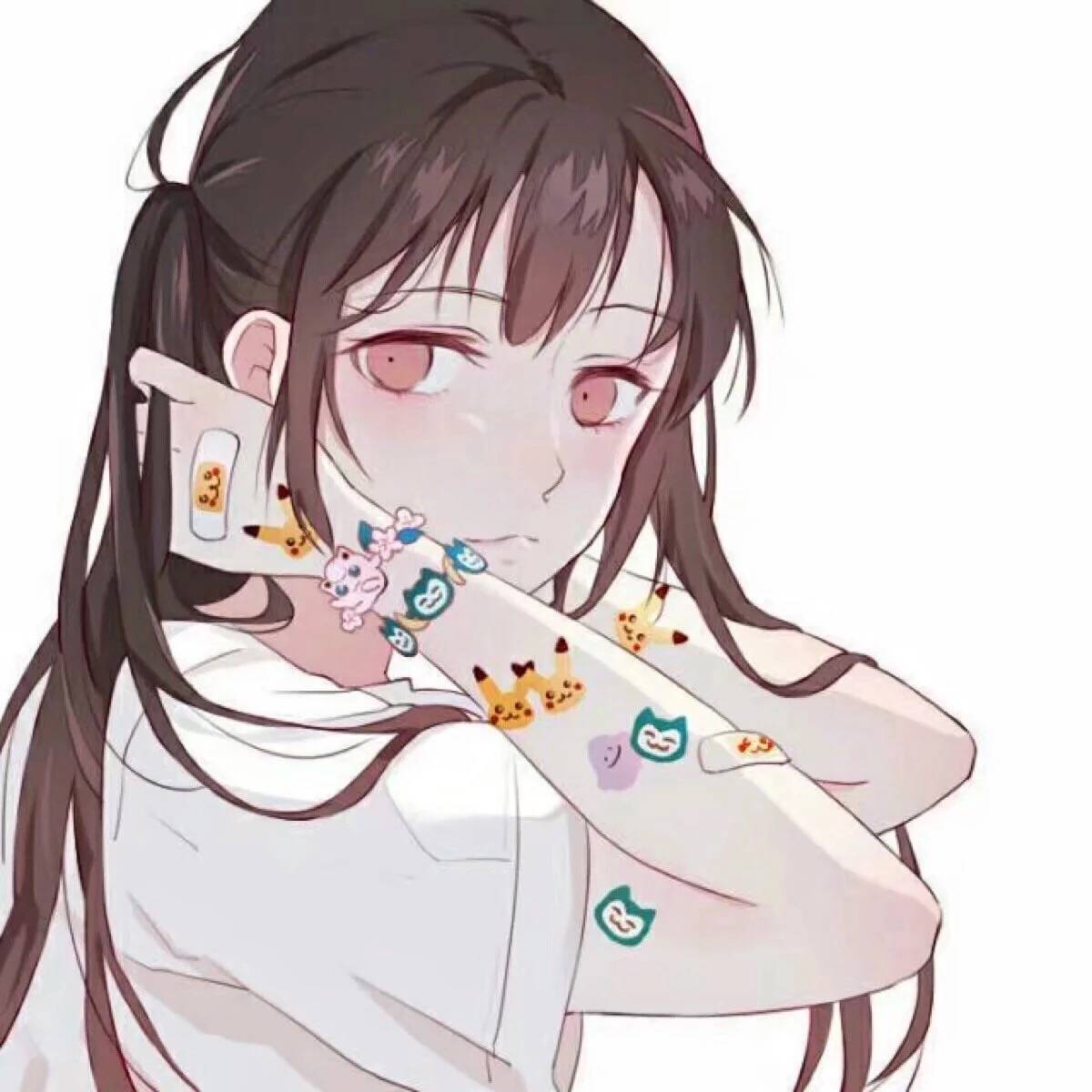 情侣头像 女头 手绘