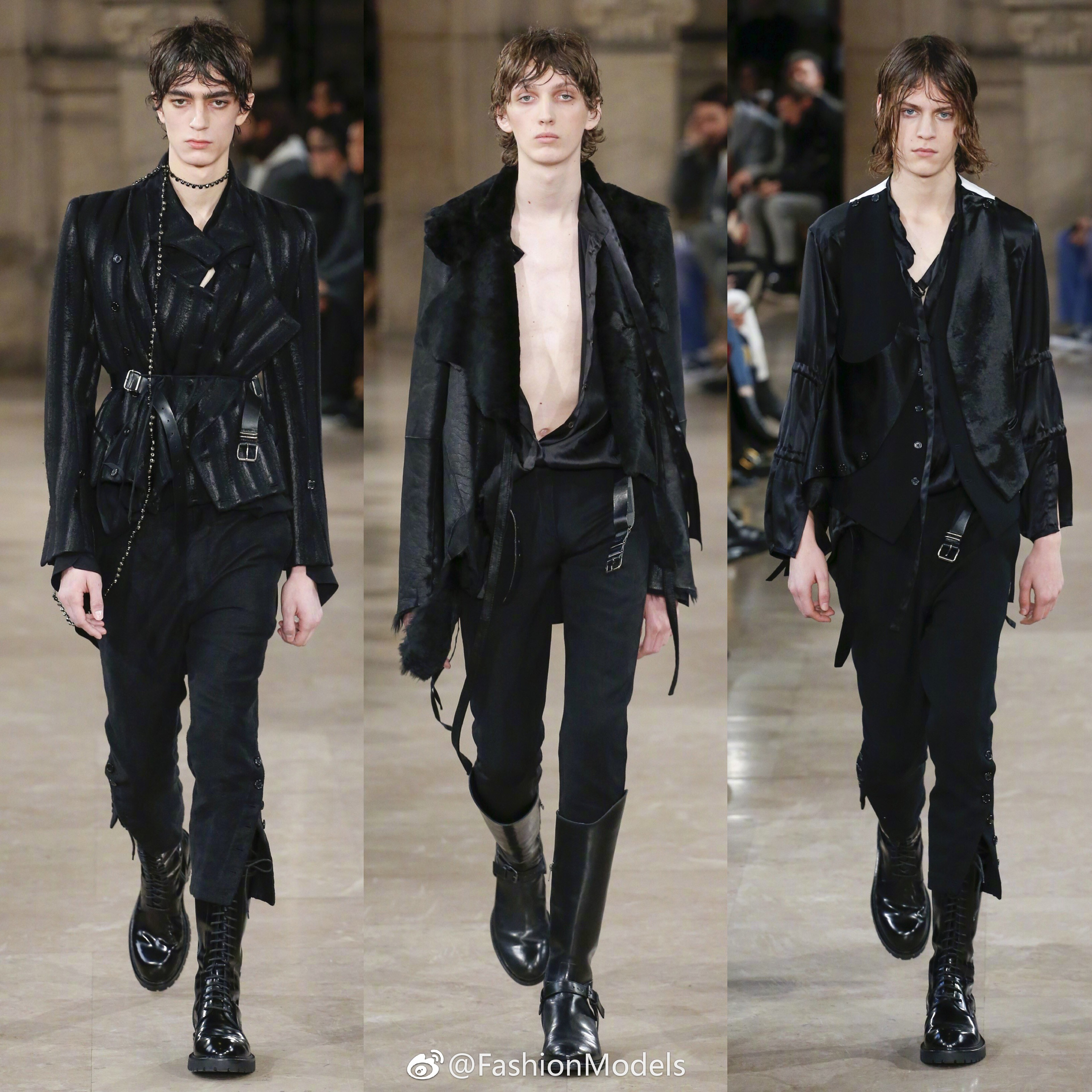 ann demeulemeester f/w 2018 paris:浪漫的哥特风男孩