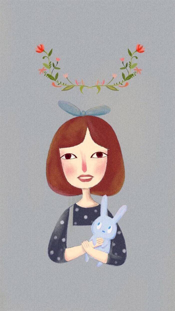清新 可爱 手绘 卡通 动漫 二次元 萌系 清新 插画 女孩 森系 文艺