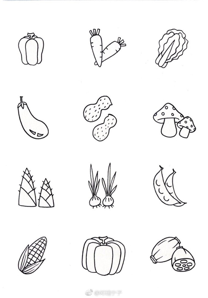 食物图案简笔画图片