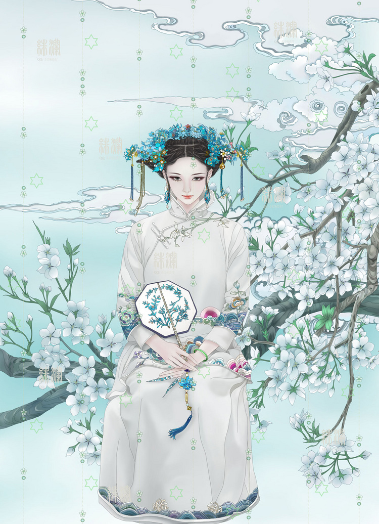 【古风美人】#蓝宫调.云裳# 绯澜作品