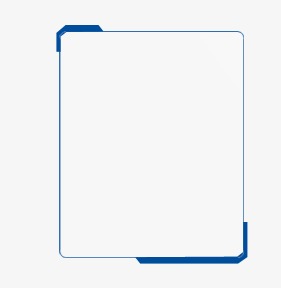 蓝色简约边框线型边框 免抠 作图素材封面