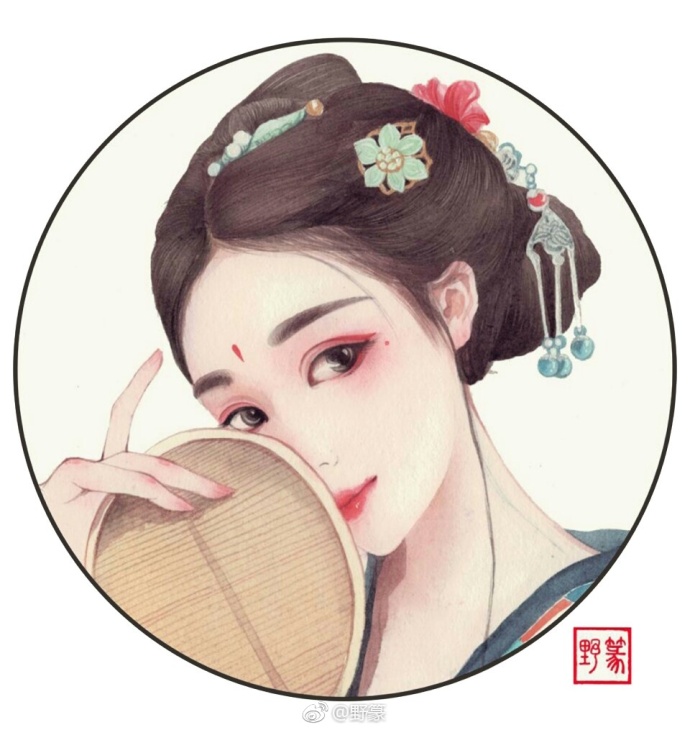 半遮面 古风插画