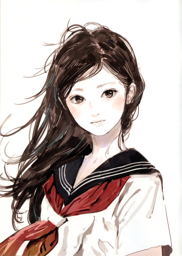 二次元 动漫 少女 手绘 水手服 日系 头像 高清