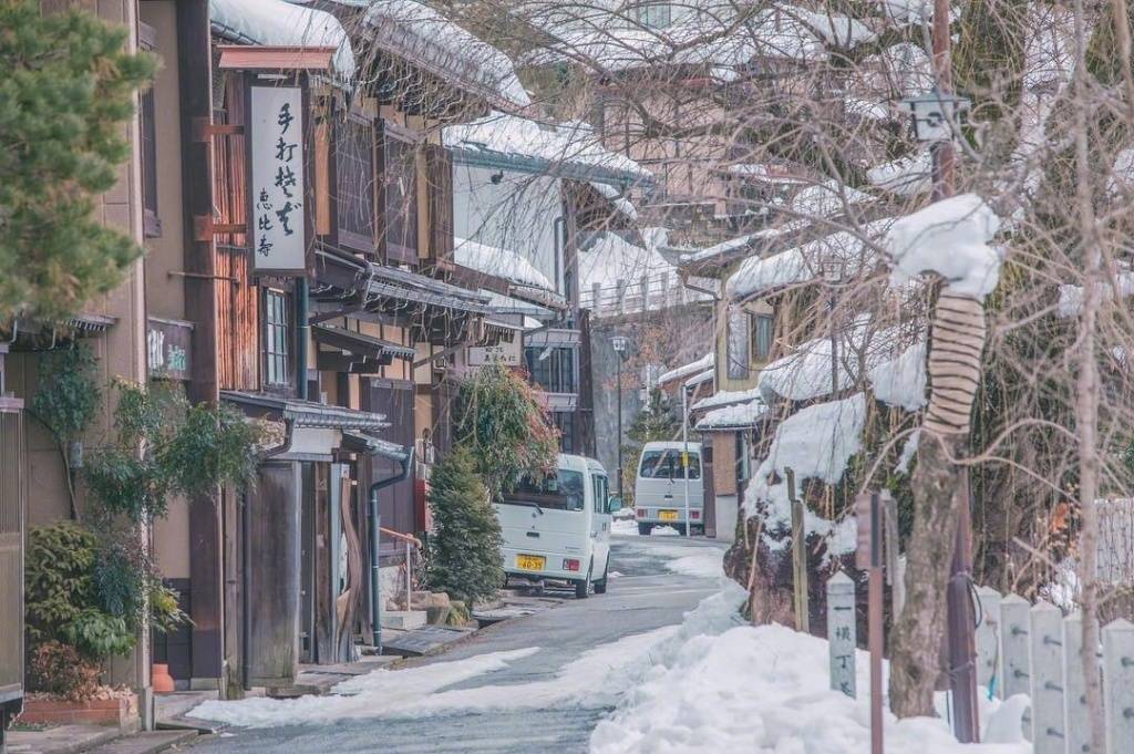 日本的清新雪景