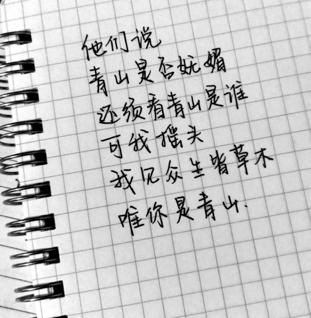 手写 情话 黑白 泼墨 鸡汤
