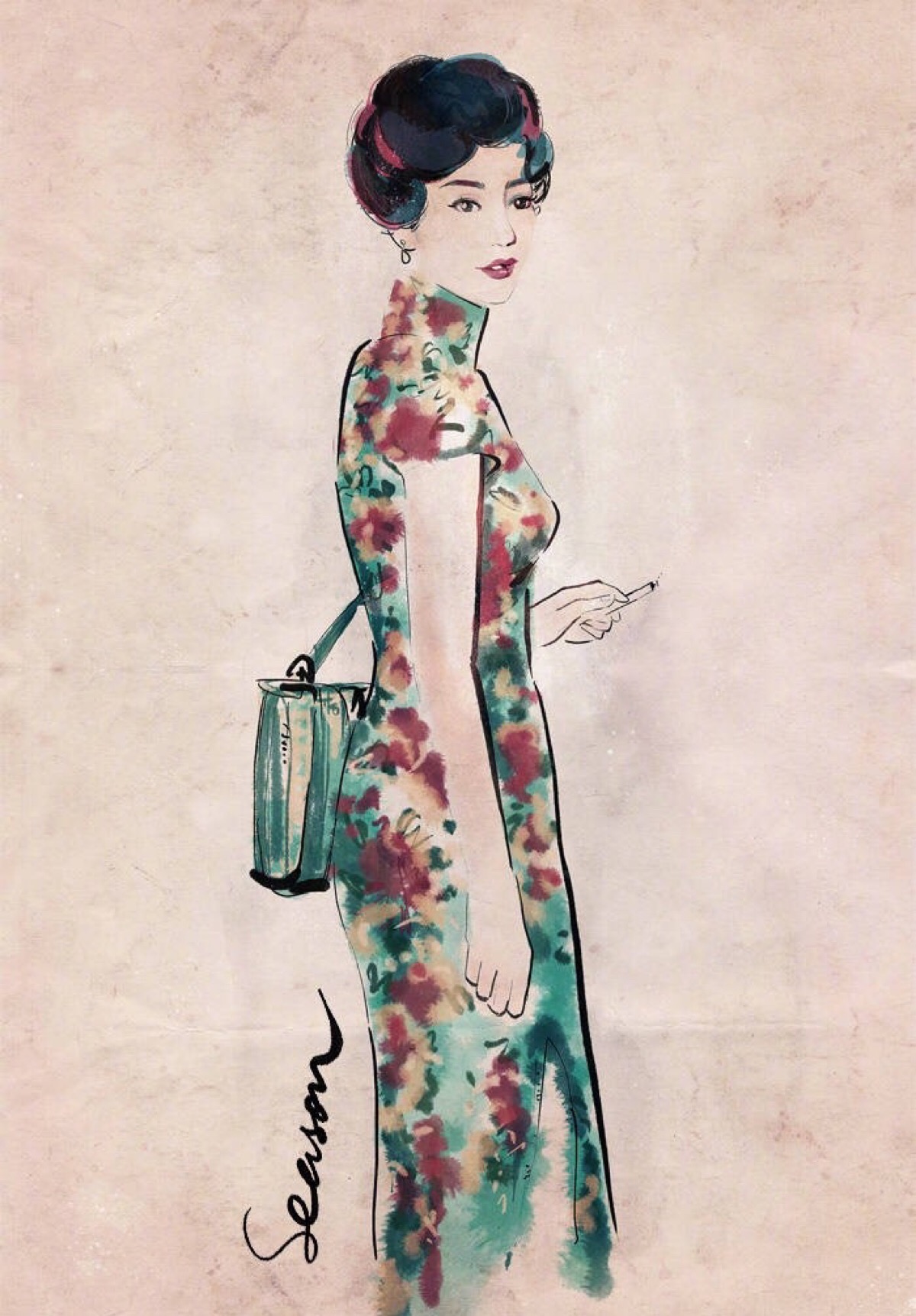 服装设计 手稿 时尚 欧美 手绘 杂志 模特 …-堆糖