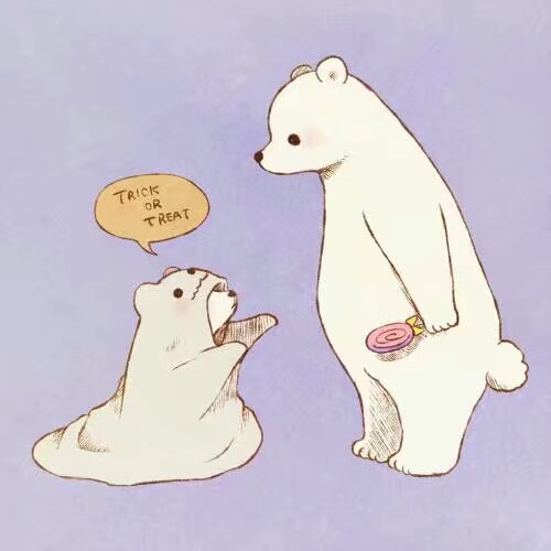 北极熊 可爱 卡通 萌 治愈 头像 憨厚