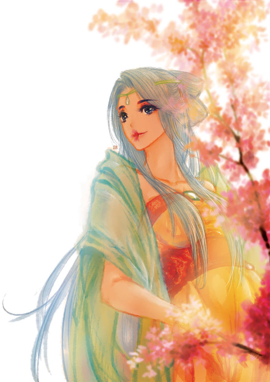 手绘古风女子虹猫蓝兔七侠传·蓝兔画师:画画的一颗蛋