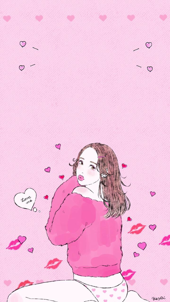 qq 微博 )女孩 韩国唯美插画手绘动漫卡通可爱个性经典enakei头像壁纸