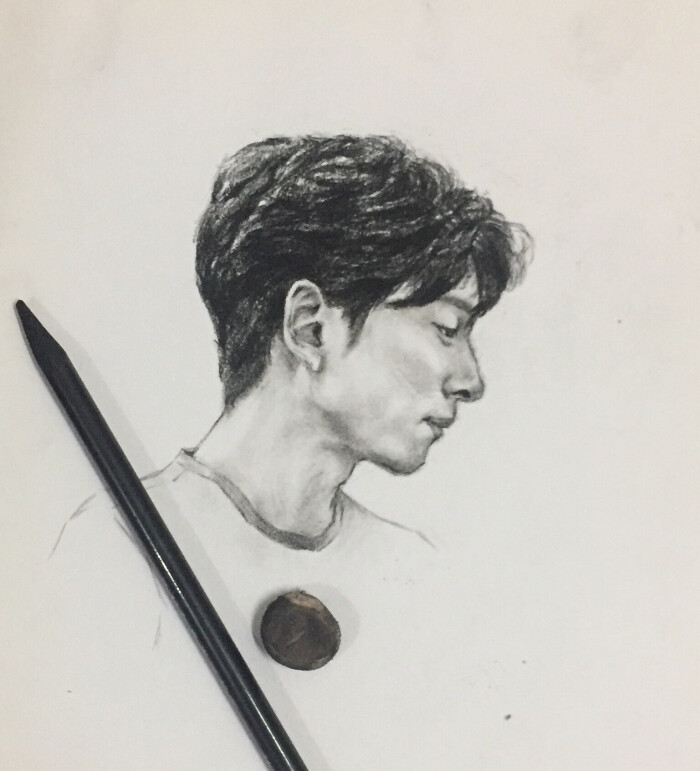 速写人物 素描 黑白画 我大叔73孔刘