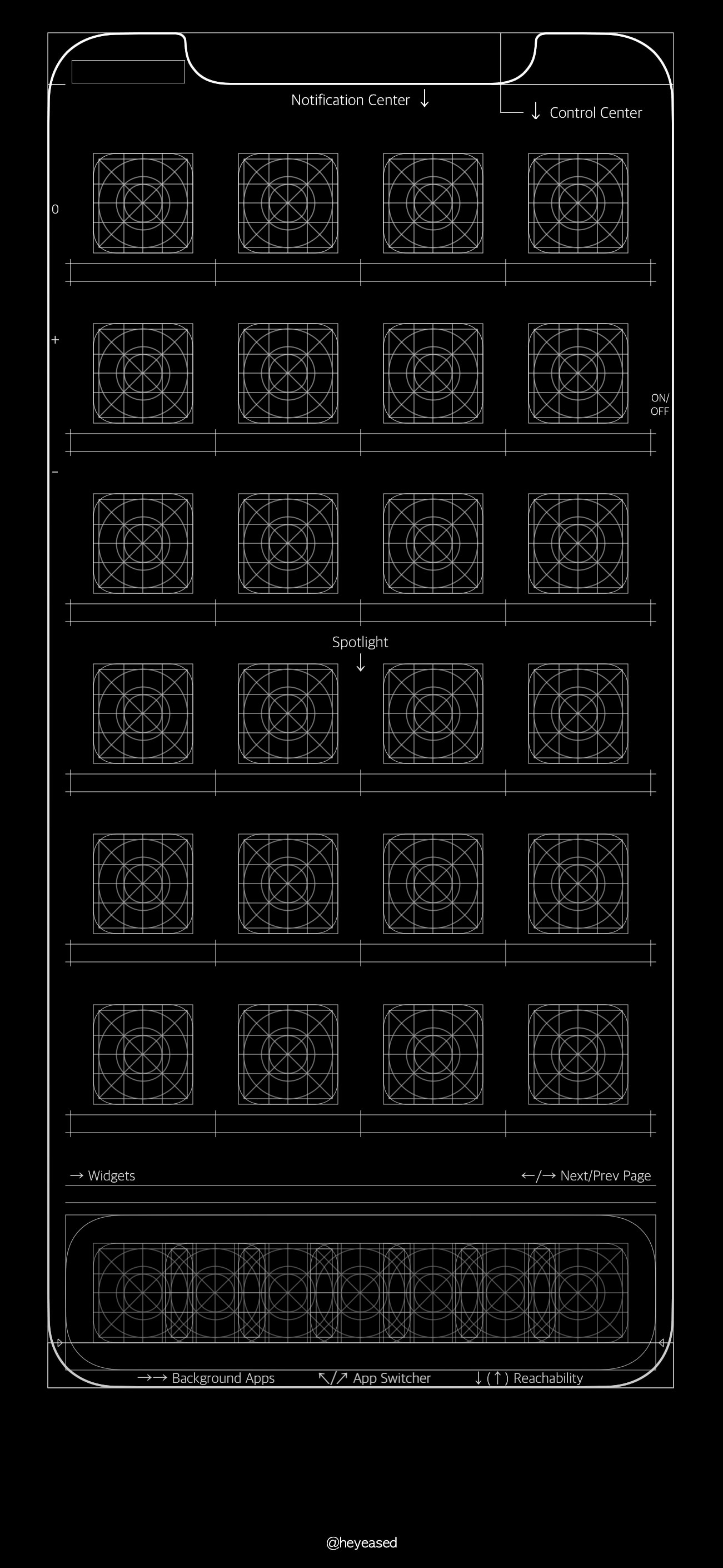 iphone图标网格壁纸,iphone图标图片壁纸 iphonex壁纸—抱图请留赞@heyeased—直接设置无需缩放—网格套装(1