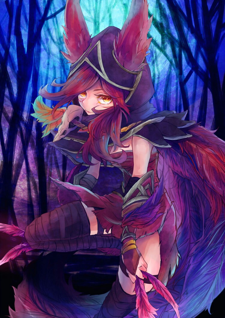 逆羽 霞【xayah】英雄定位:射手adc.