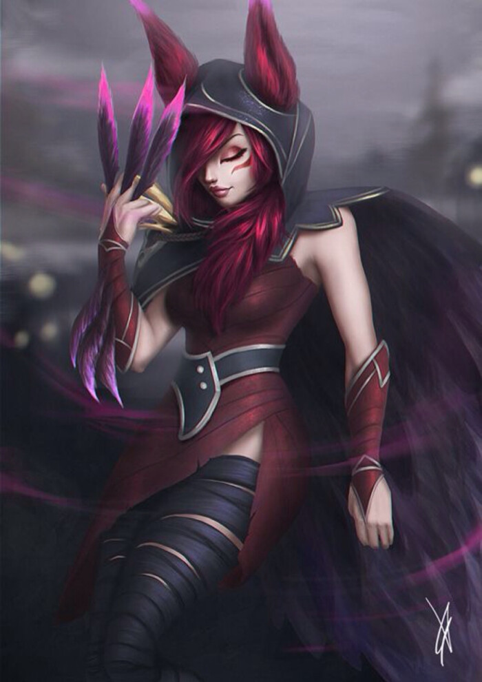 逆羽 霞【xayah】英雄定位:射手adc.