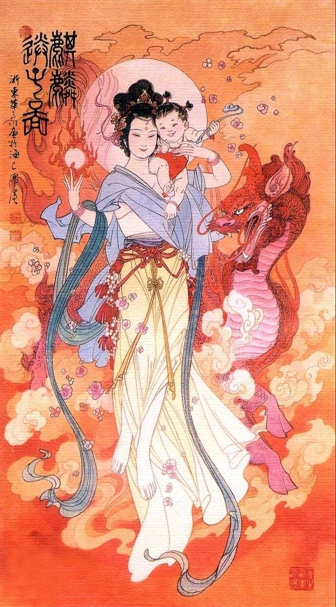 《轻舞霓裳》 仙女工笔画