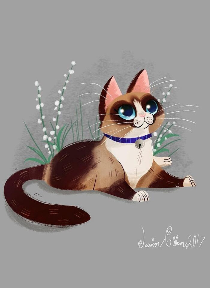 猫咪_插画 by_jessica gibson